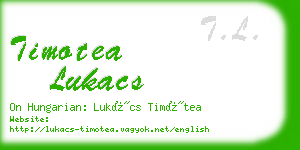 timotea lukacs business card